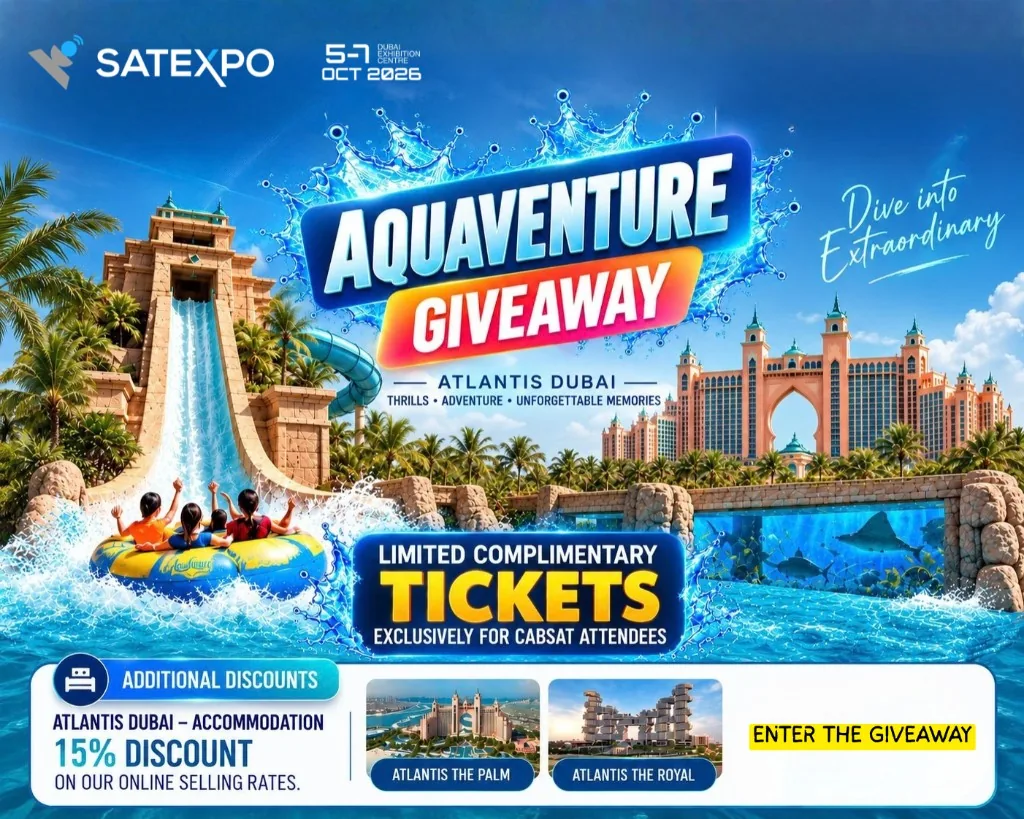 Aquaventure Giveaway — Atlantis Dubai, limited complimentary tickets for SATExpo attendees, 4-6 May 2027 at Dubai Exhibition Centre